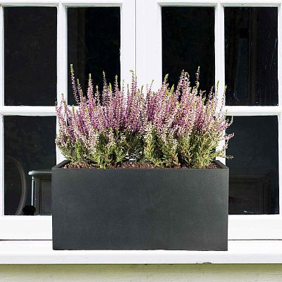 IDEALIST Lite Contemporary Light Concrete Trough Planter Set