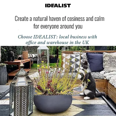 IDEALIST Lite Classic Smooth Bowl Outdoor Planter