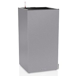 LECHUZA CANTO Stone High LED Square Tall Poly Resin Self-watering Planter