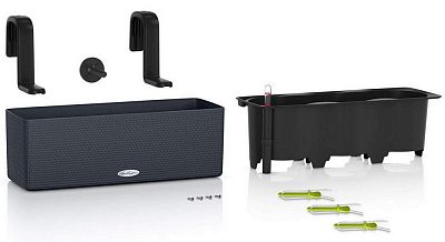 LECHUZA CUBE Color Triple Trough Poly Resin Self-watering Planter