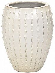 Ceramic Round Tall Bump Glossy Planter Pot In/Out