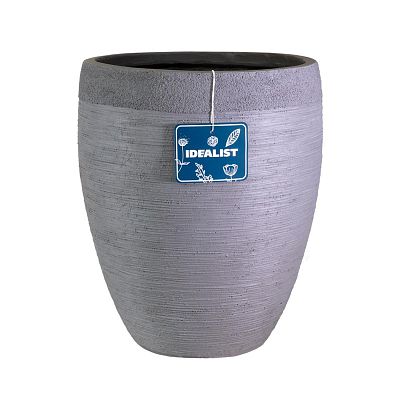 IDEALIST Lite Ribbed Light Concrete Vase Planter