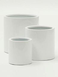 Fiberstone Glossy Puk Light Planter by Idealist Premium