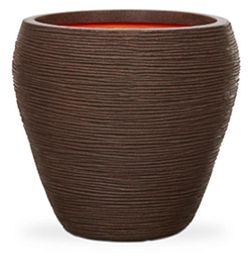 Round Resin Ribbed Planter by Cadix Capi Tutch Vase