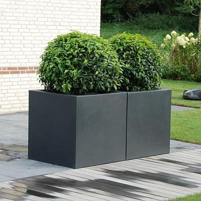 PURE Cube Outdoor Fiberglass Planter