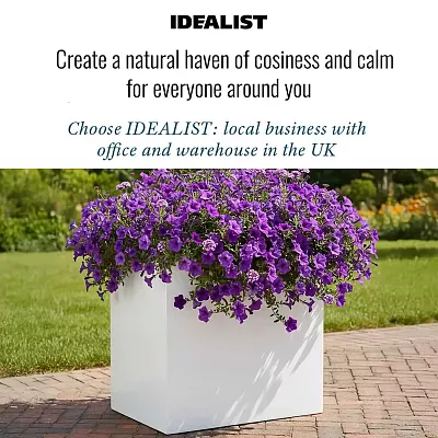 IDEALIST Lite Contemporary Light Concrete Trough Planter