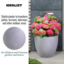 IDEALIST Lite Contemporary Light Concrete Egg Planter