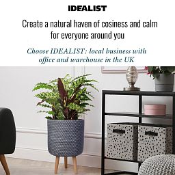 IDEALIST Lite Honeycomb Style Cylinder Planter on Legs, Round Pot Plant Stand Indoor