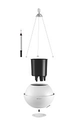 LECHUZA BOLA Color Round Poly Resin Self-watering Planter