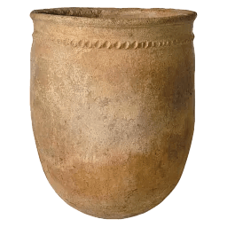 Mediterranean Fiberglass Round Tall Terracotta Planter Pot In/Out