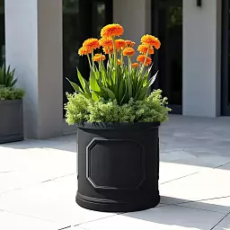 IDEALIST Chelsea Light Concrete Cylinder Garden Planter
