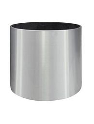 President Round Aluminium brushed Indoor Planter