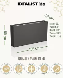 AXIS Trough Outdoor Fiberglass Planter