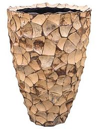Tunda Partner Tall Coconut Shell Planter IN\OUT