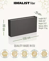 AXIS Trough Outdoor Fiberglass Planter