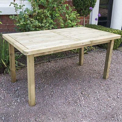 Outdoor Wooden Rosedene Table by Forest Garden