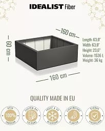 PURE Low Cube Outdoor Fiberglass Planter