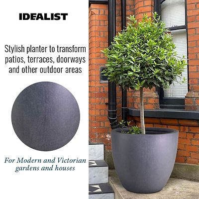 IDEALIST Lite Contemporary Light Concrete Egg Planter
