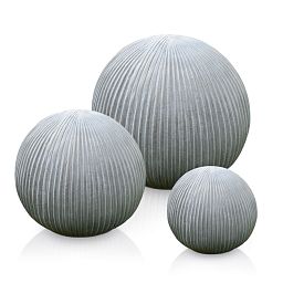 Set of IDEALIST Lite Vertical Ribbed Outdoor Garden Decorative Balls