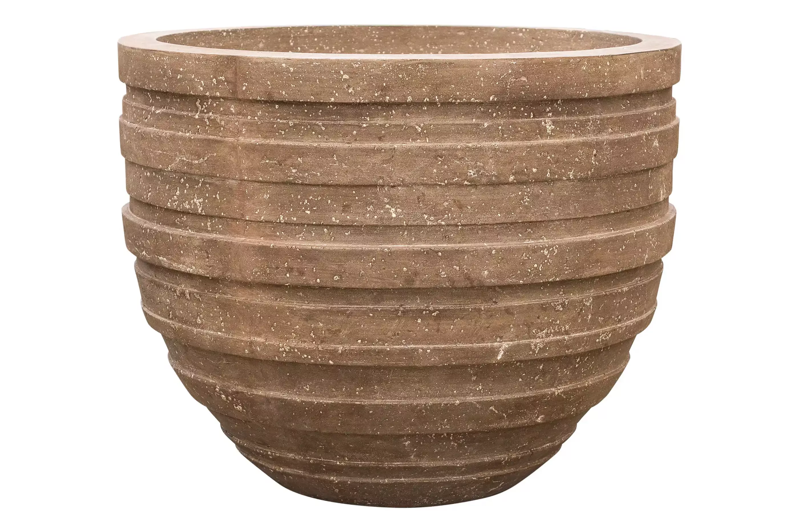 Polystone Ribbed Planter | Indoor and Outdoor Plant Pot