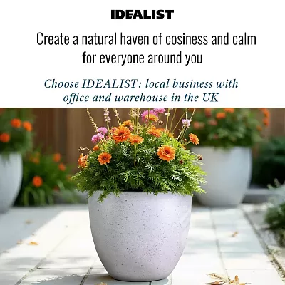 IDEALIST Lite Contemporary Light Concrete Egg Planter