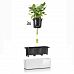 LECHUZA CUBE Glossy Triple Trough Poly Resin Self-watering Planter