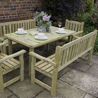 Outdoor Wooden Rosedene Bench by Forest Garden