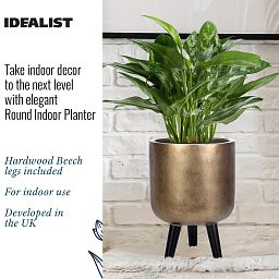IDEALIST Lite Round Planter on Legs, Round Pot Plant Stand Indoor