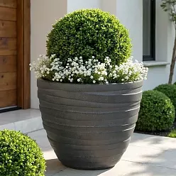 IDEALIST Lite Row Light Concrete Egg Planter