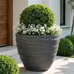 IDEALIST Lite Row Light Concrete Egg Planter