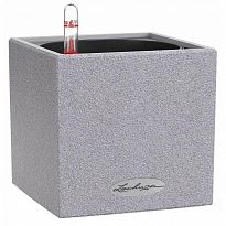 LECHUZA CANTO Stone 14 Stone Grey Poly Resin Self-watering Planter wit...