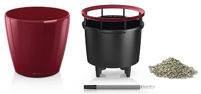 LECHUZA CLASSICO LS Round Poly Resin Self-watering Planter