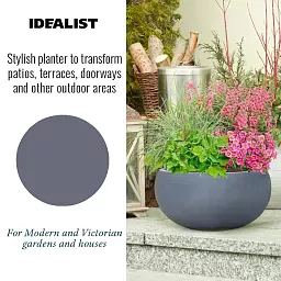 IDEALIST Lite Classic Smooth Bowl Outdoor Planter