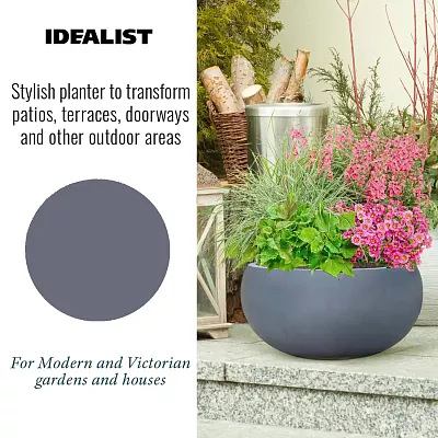 IDEALIST Lite Classic Smooth Bowl Outdoor Planter