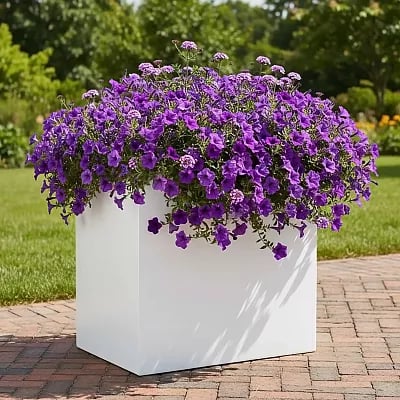 IDEALIST Lite Contemporary Light Concrete Trough Planter
