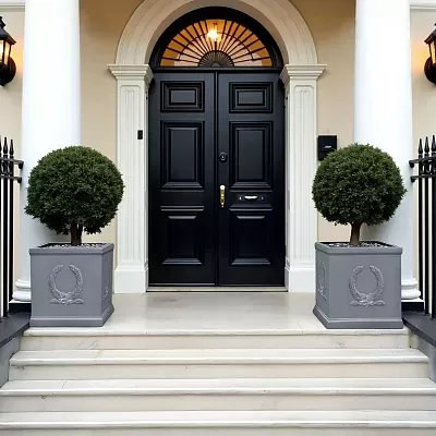 IDEALIST Kensington Light Stone Square Garden Planter