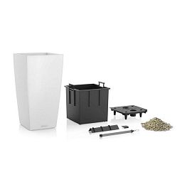 LECHUZA CUBICO Color Square Tall Poly Resin Self-watering Planter