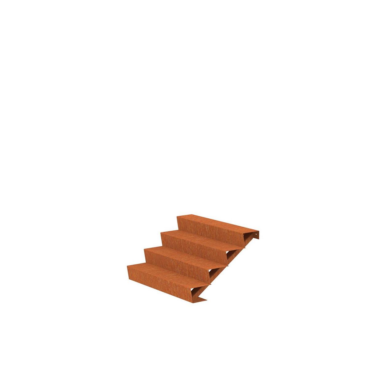 4 Steps Corten Steel Stair