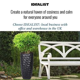 IDEALIST Lite Mosaic Style Tall Round Vase Planter Outdoor Plant Pot