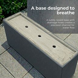 IDEALIST Lite Contemporary Light Concrete High Trough Planter Set