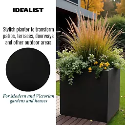 IDEALIST Lite Square Box Contemporary Light Concrete Planter