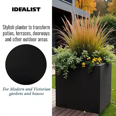 IDEALIST Lite Square Box Contemporary Light Concrete Planter
