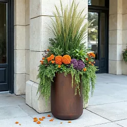 Composits Static GRC Partner Round Tall Planter Pot IN\OUT