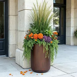 Composits Static GRC Partner Round Tall Planter Pot IN\OUT