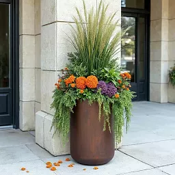 Composits Static GRC Partner Round Tall Planter Pot IN\OUT