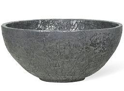 Crackle Bowl Polystone Outdoor Planter