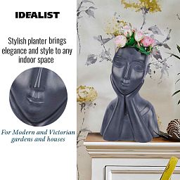 IDEALIST Lite Oval Bust Face Plant Pot Indoor