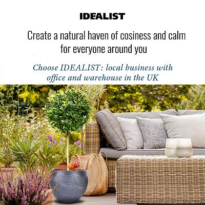 IDEALIST Lite Leaf Embossed Ball Planter