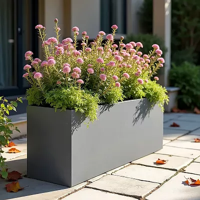 IDEALIST Lite Contemporary Light Concrete High Trough Planter