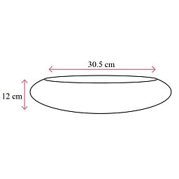 Round Fiberstone Bowl Glossy Tara Planter by Idealist Premium